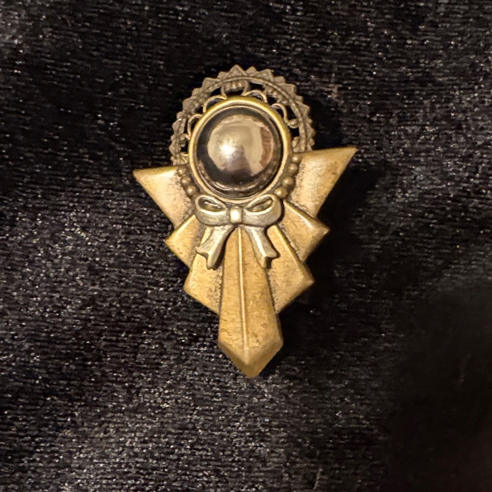 Vintage Gold and Silver Angel Brooch
